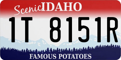 ID license plate 1T8151R