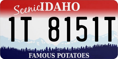ID license plate 1T8151T