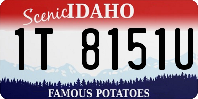 ID license plate 1T8151U