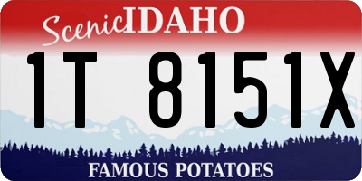 ID license plate 1T8151X