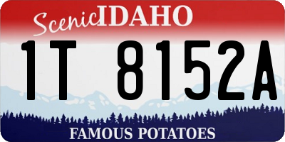 ID license plate 1T8152A