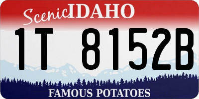 ID license plate 1T8152B