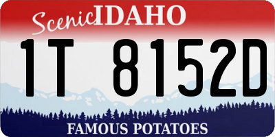 ID license plate 1T8152D