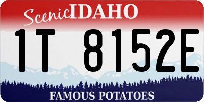 ID license plate 1T8152E