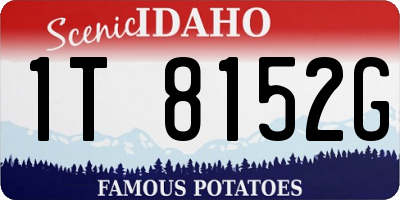 ID license plate 1T8152G