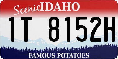 ID license plate 1T8152H