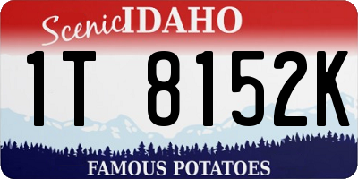 ID license plate 1T8152K