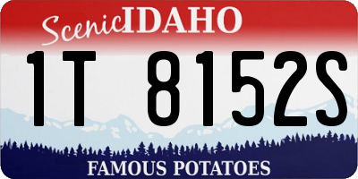 ID license plate 1T8152S