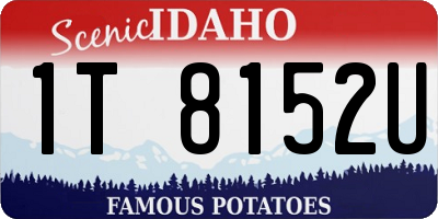 ID license plate 1T8152U