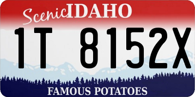 ID license plate 1T8152X