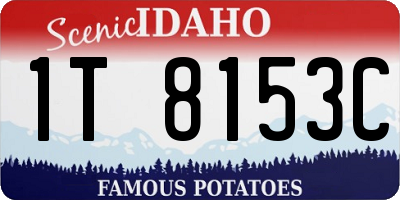 ID license plate 1T8153C