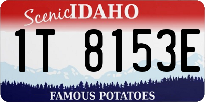 ID license plate 1T8153E