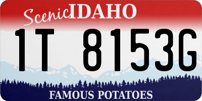 ID license plate 1T8153G