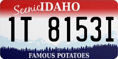 ID license plate 1T8153I