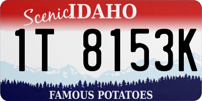 ID license plate 1T8153K