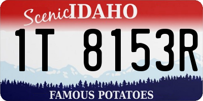 ID license plate 1T8153R