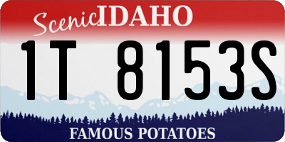 ID license plate 1T8153S