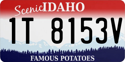 ID license plate 1T8153V