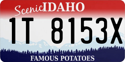 ID license plate 1T8153X