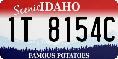 ID license plate 1T8154C