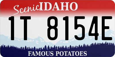 ID license plate 1T8154E