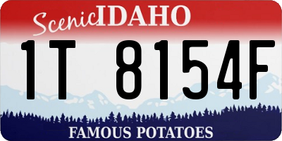 ID license plate 1T8154F