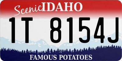 ID license plate 1T8154J