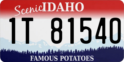 ID license plate 1T8154O