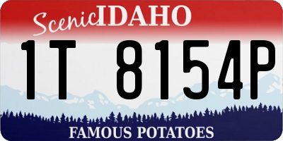 ID license plate 1T8154P