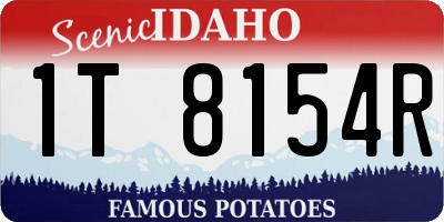 ID license plate 1T8154R