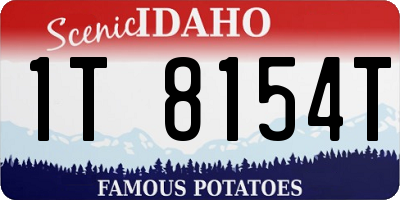 ID license plate 1T8154T