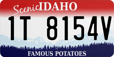 ID license plate 1T8154V