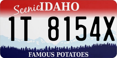 ID license plate 1T8154X