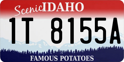 ID license plate 1T8155A
