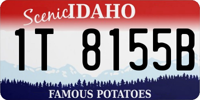 ID license plate 1T8155B