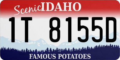 ID license plate 1T8155D