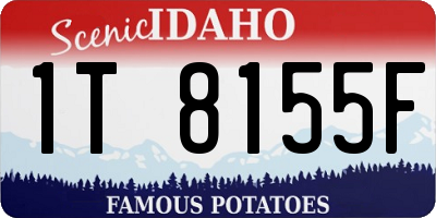 ID license plate 1T8155F