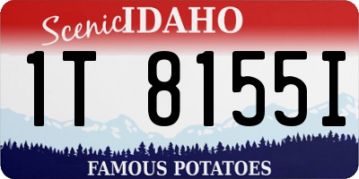 ID license plate 1T8155I