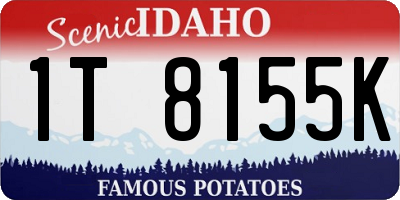 ID license plate 1T8155K