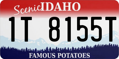 ID license plate 1T8155T