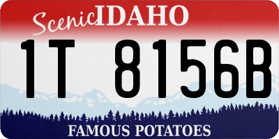 ID license plate 1T8156B