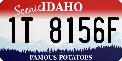 ID license plate 1T8156F