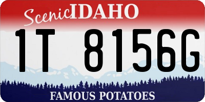 ID license plate 1T8156G