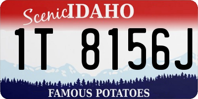ID license plate 1T8156J