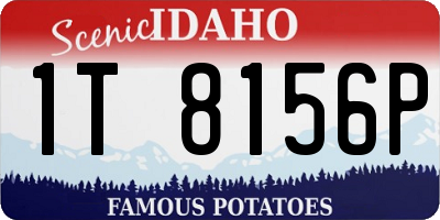 ID license plate 1T8156P