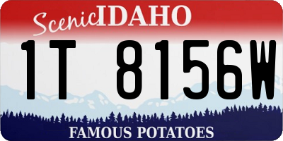 ID license plate 1T8156W