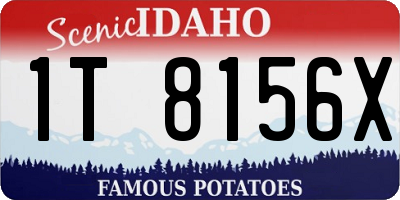 ID license plate 1T8156X