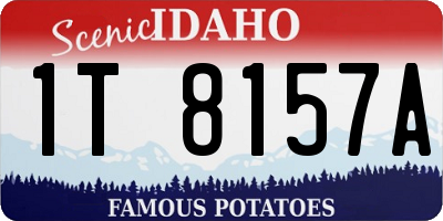 ID license plate 1T8157A