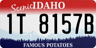 ID license plate 1T8157B