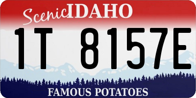 ID license plate 1T8157E